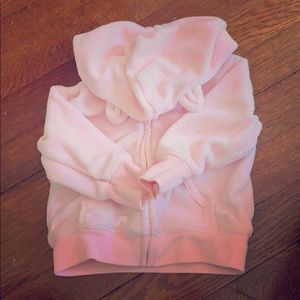 Like new condition carters pink bear ears hoodie